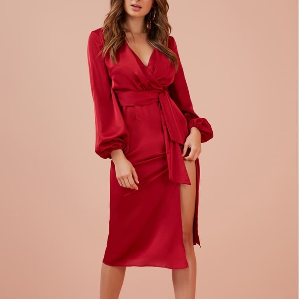 Finders Keepers Red backless dress